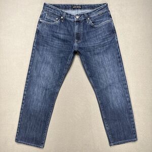 Mavi Zach Jeans Mens Sz 33x32 (32x28) Blue Straight Preppy Faded Dark Wash Denim